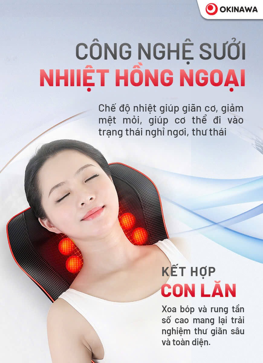gối tựa lưng massage Okinawa OS-28 6