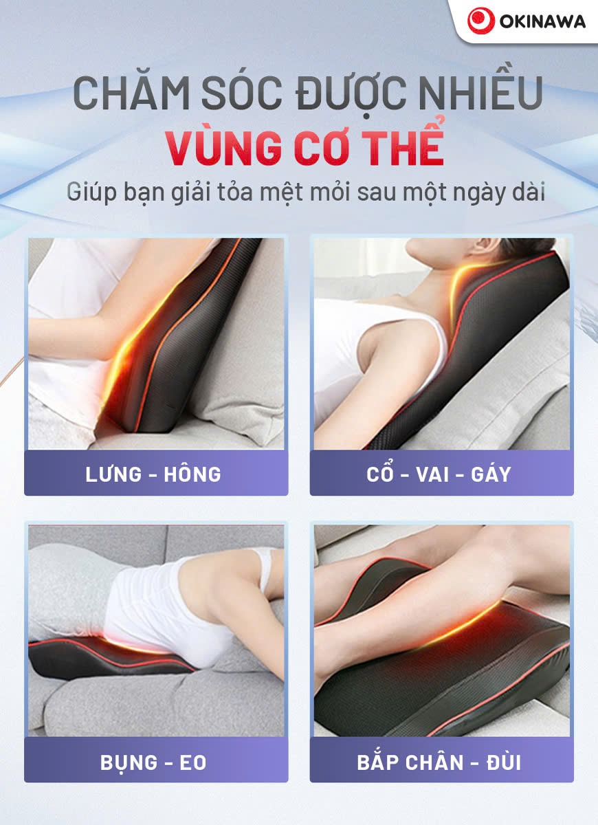 gối tựa lưng massage Okinawa OS-28 8