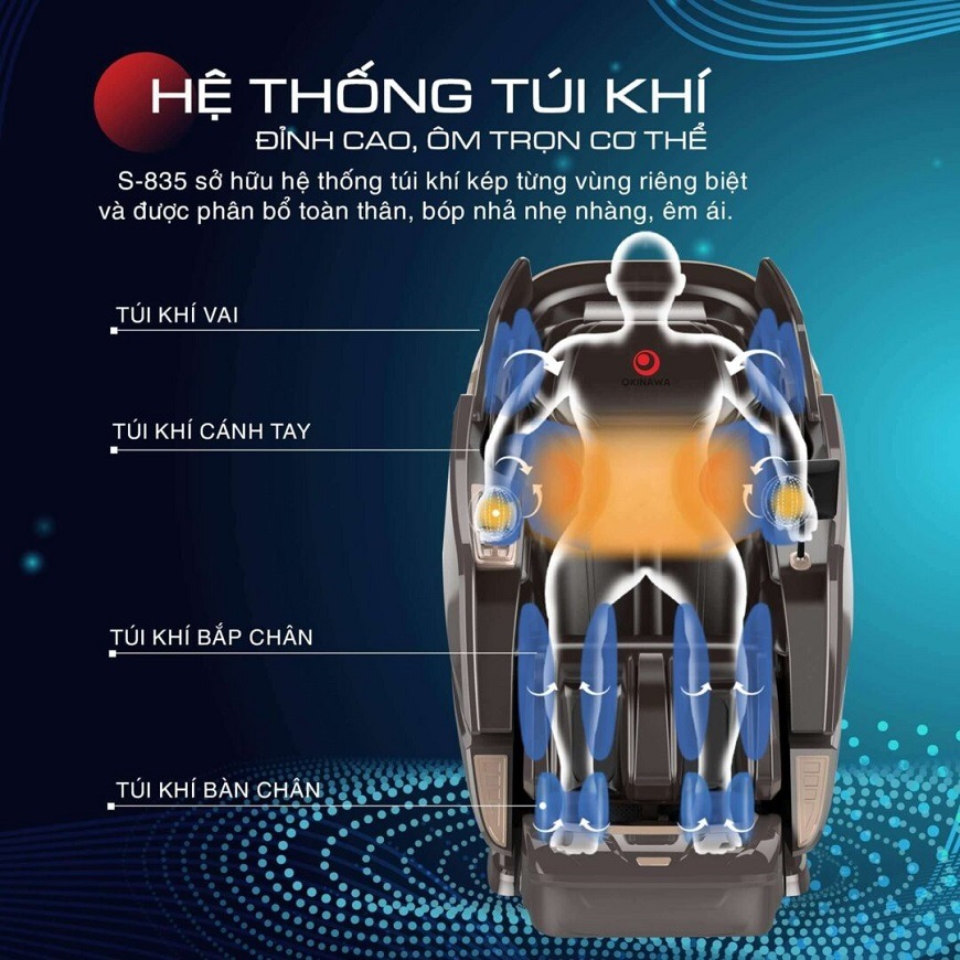 ghế massage Okinawa Crystal S-835 10