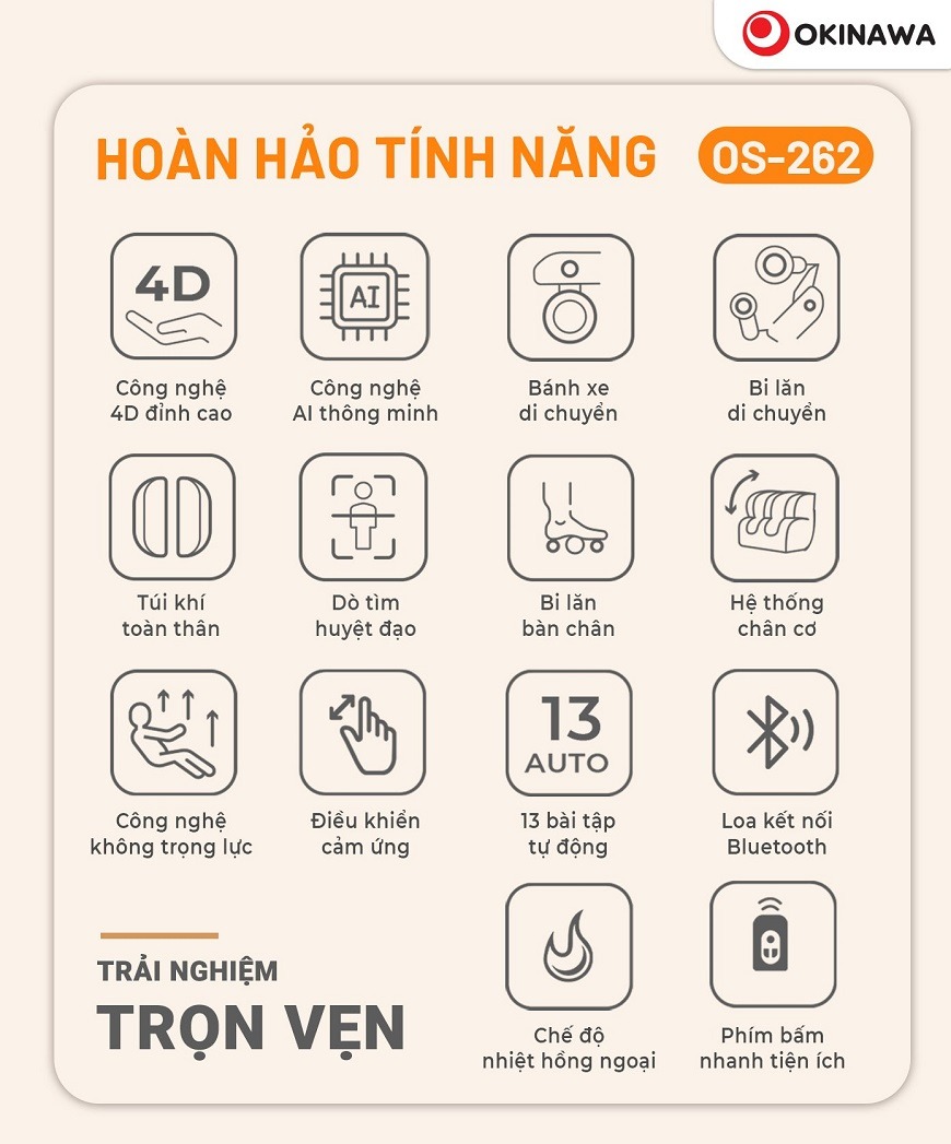 ghế massage Okinawa OS-262 3