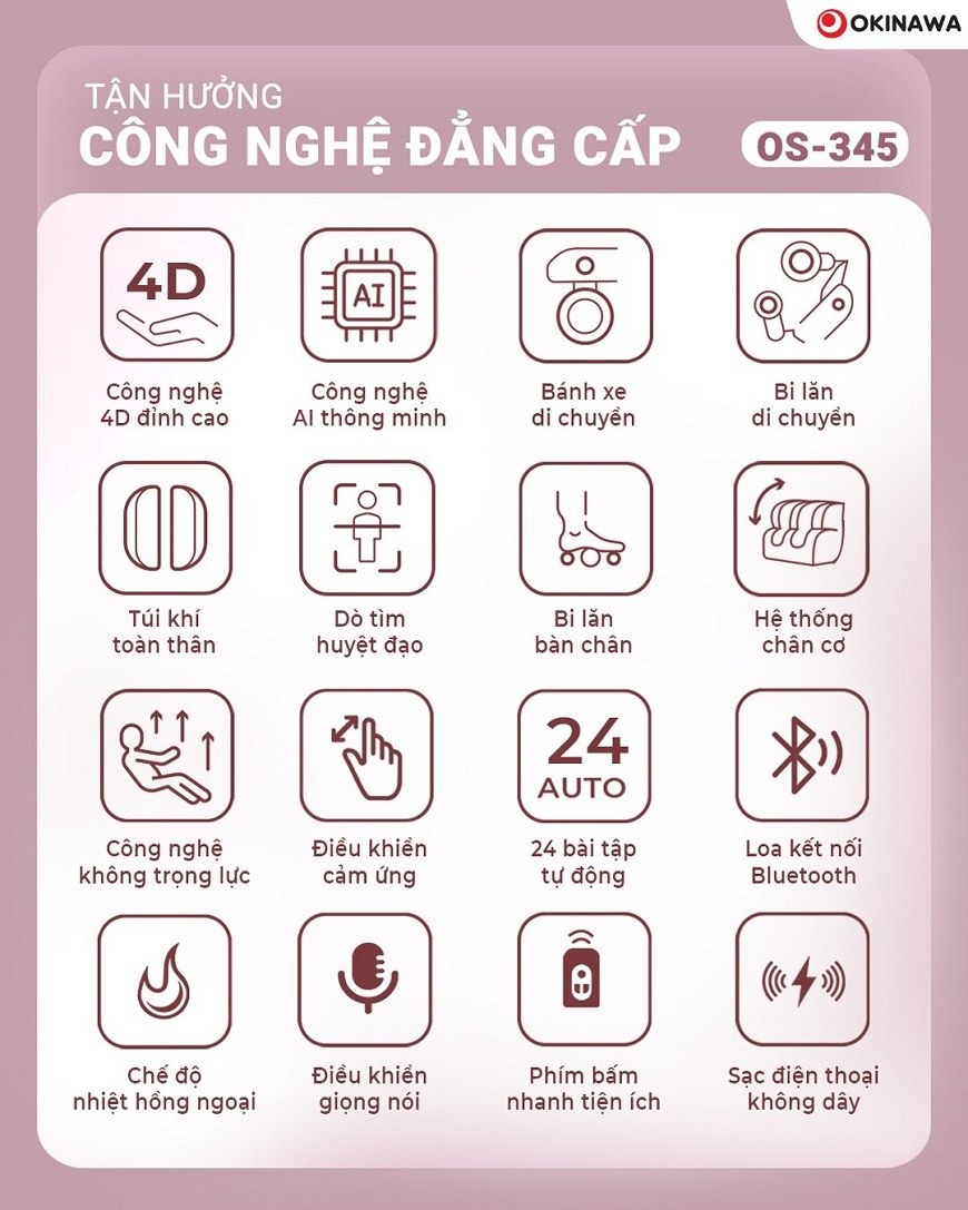 ghế massage Okinawa OS-345 5