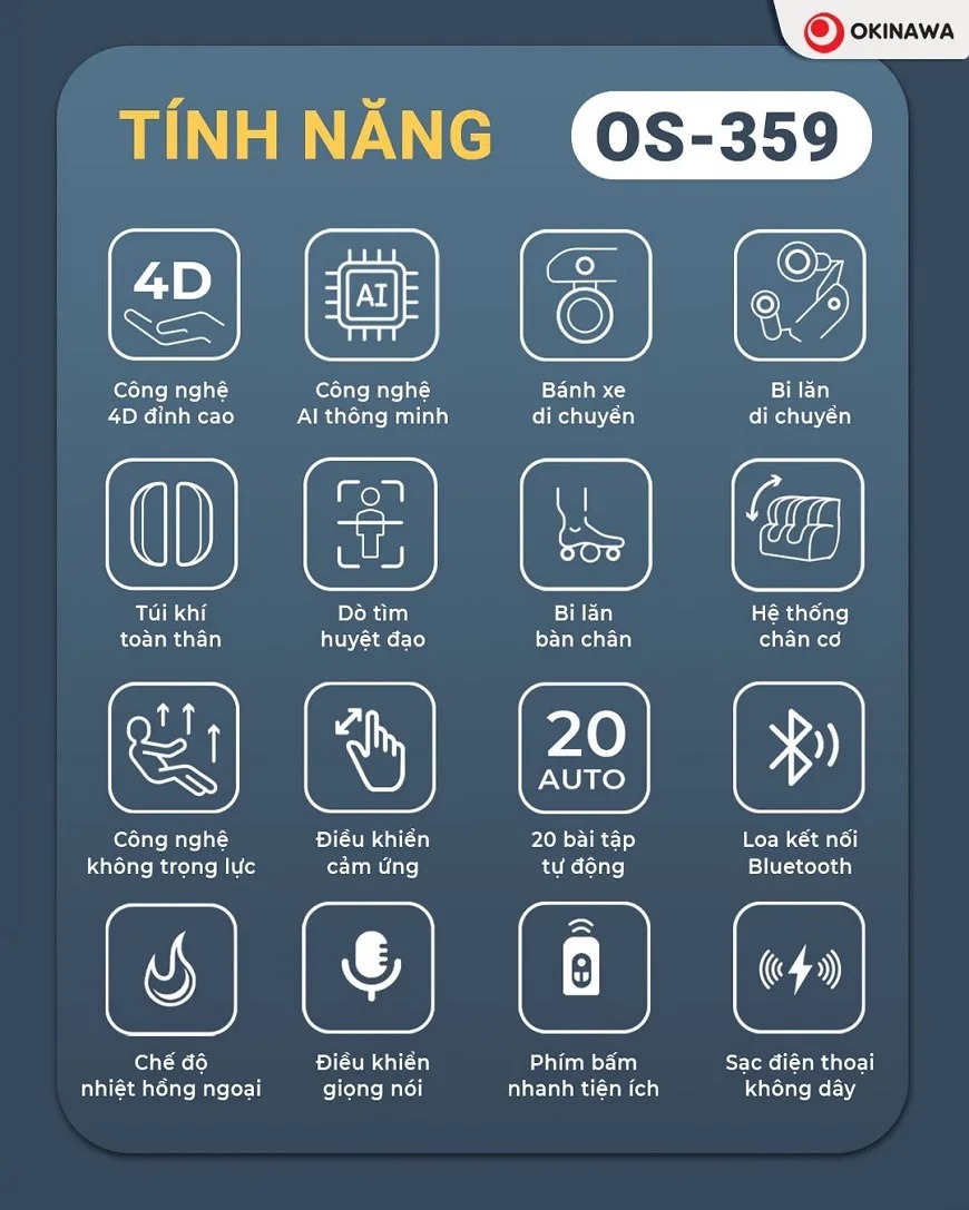 ghế massage Okinawa OS-359 5