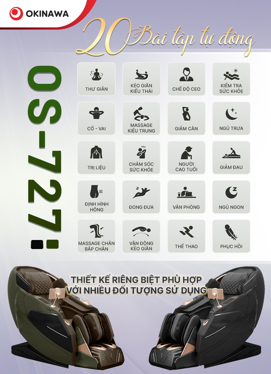 ghế massage Okinawa OS-727 6