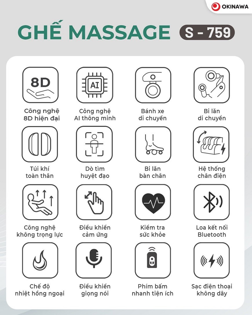 ghế massage Okinawa S-759 7