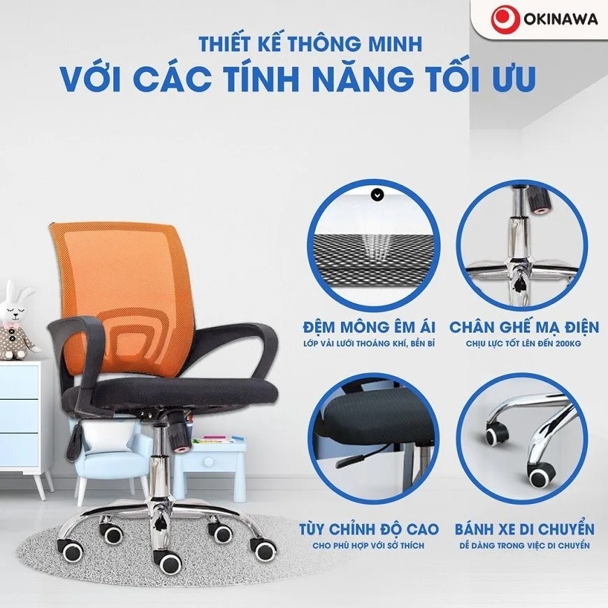 ghế xoay văn phòng Okinawa 4011 2