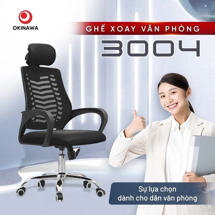 ghế lưới xoay văn phòng Okinawa 3004 1