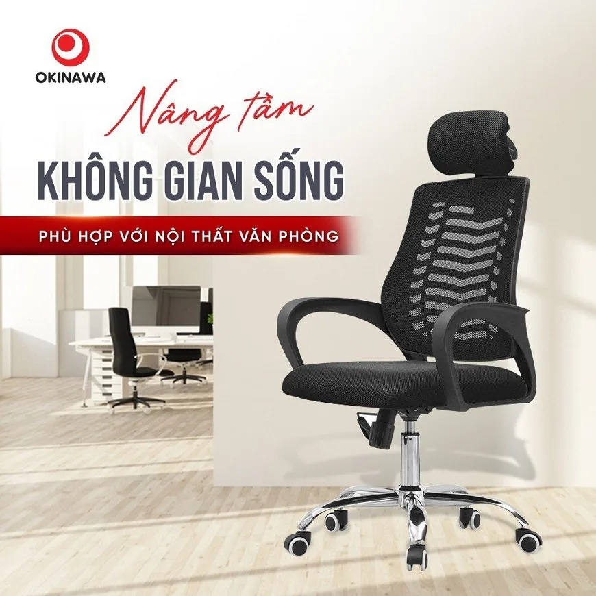 ghế lưới xoay văn phòng Okinawa 3004 6