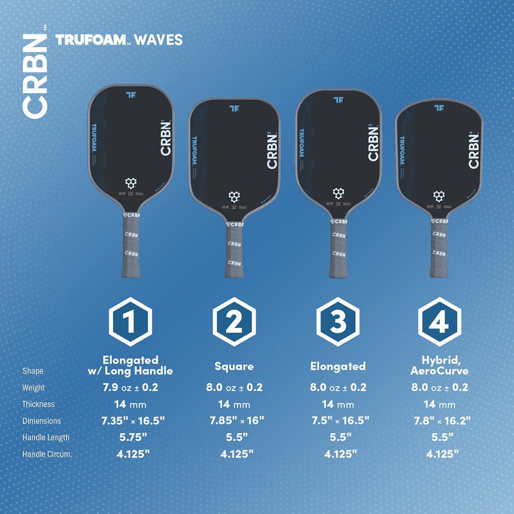 vợt Pickleball CRBN 2 TF Waves 14mm 6