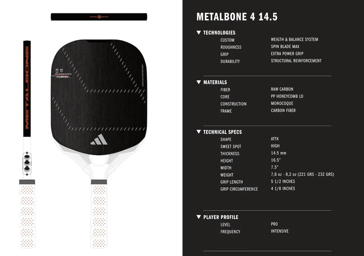 Thiết kế và trọng lượng của Adidas Metalbone 4