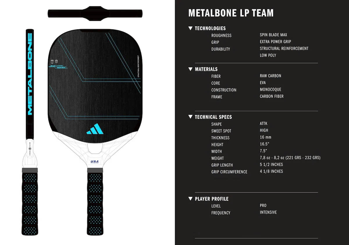 Thiết kế và trọng lượng của Adidas Metalbone LP Team
