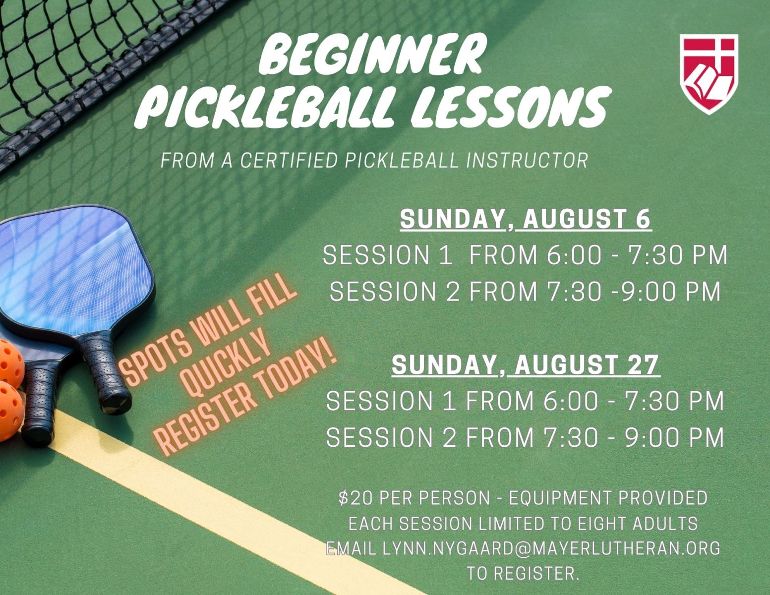 Chi phí các lớp học Pickleball