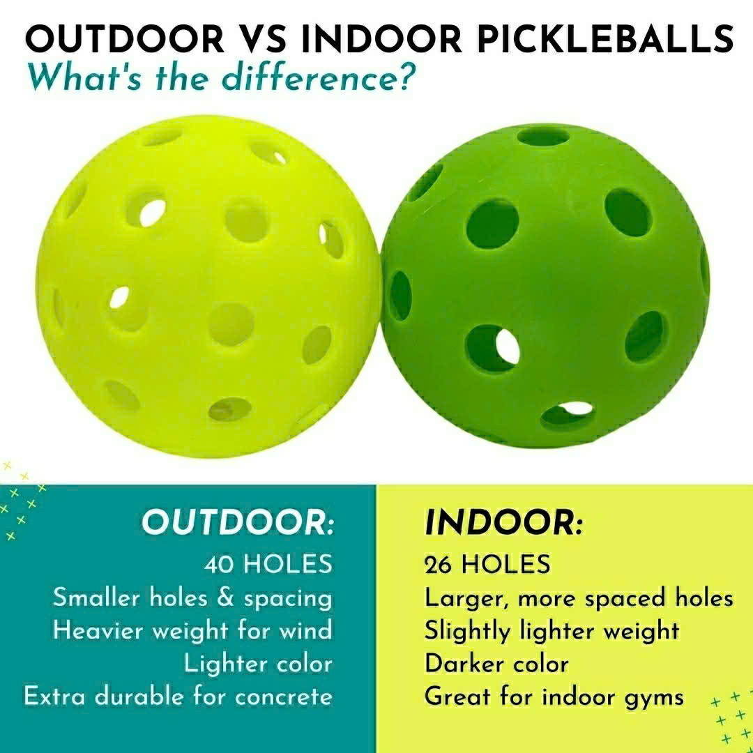 Bóng Pickleball ngoài trời khác gì với bóng trong nhà?