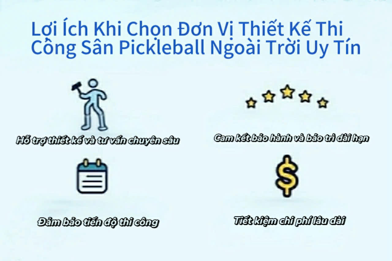 Lựa chọn Thể thao 365 - đơn vị thiết kế thi công sân Pickleball uy tín tại Đà Nẵng