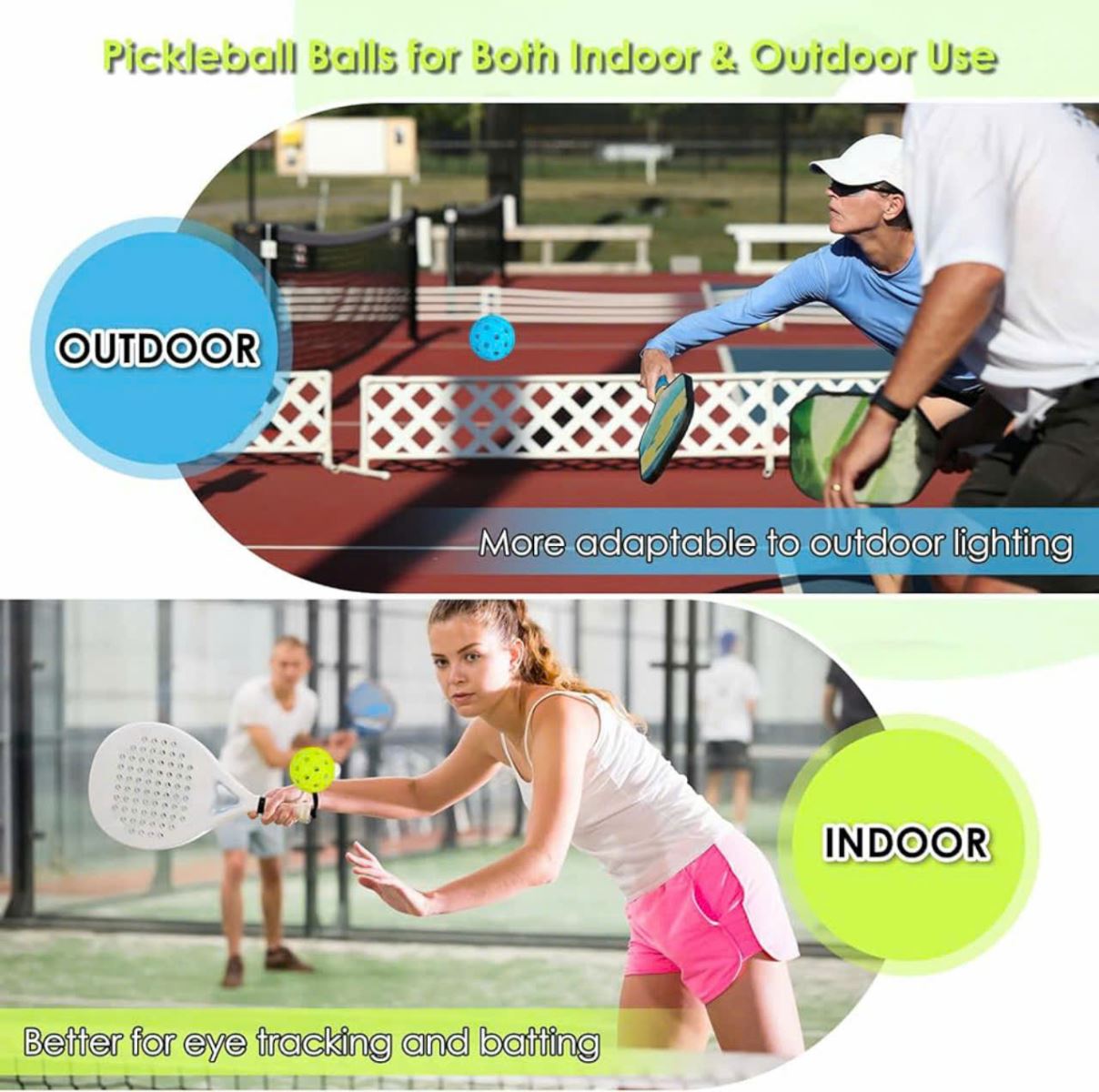 Khả năng thích ứng với nhiều loại sân của bóng pickleball