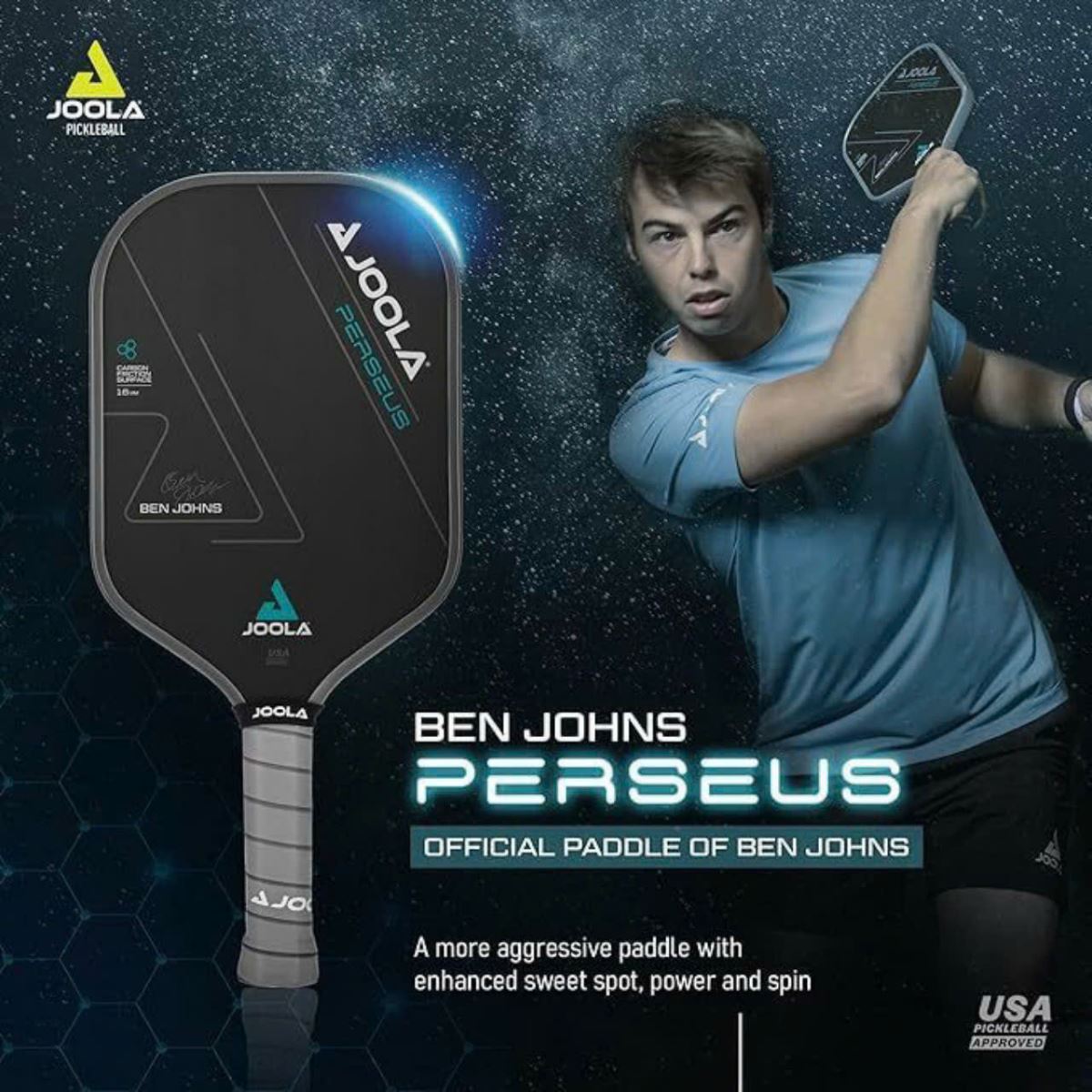 Sản phẩm tiêu biểu của thương hiệu Joola: Vợt Pickleball Joola Ben Johns Perseus 3S 14mm