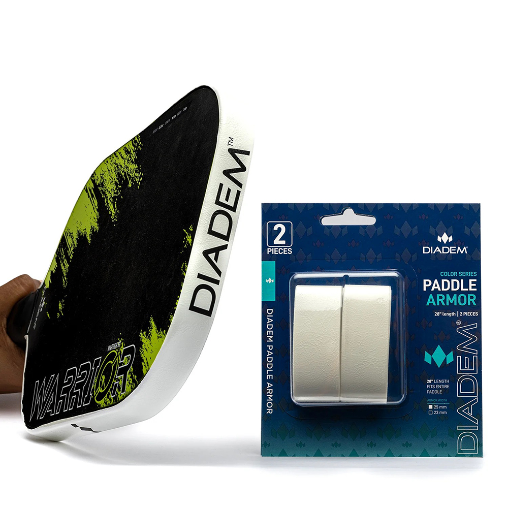 miếng dán bảo vệ đầu vợt Pickleball Diadem Paddle Armor 25mm trắng