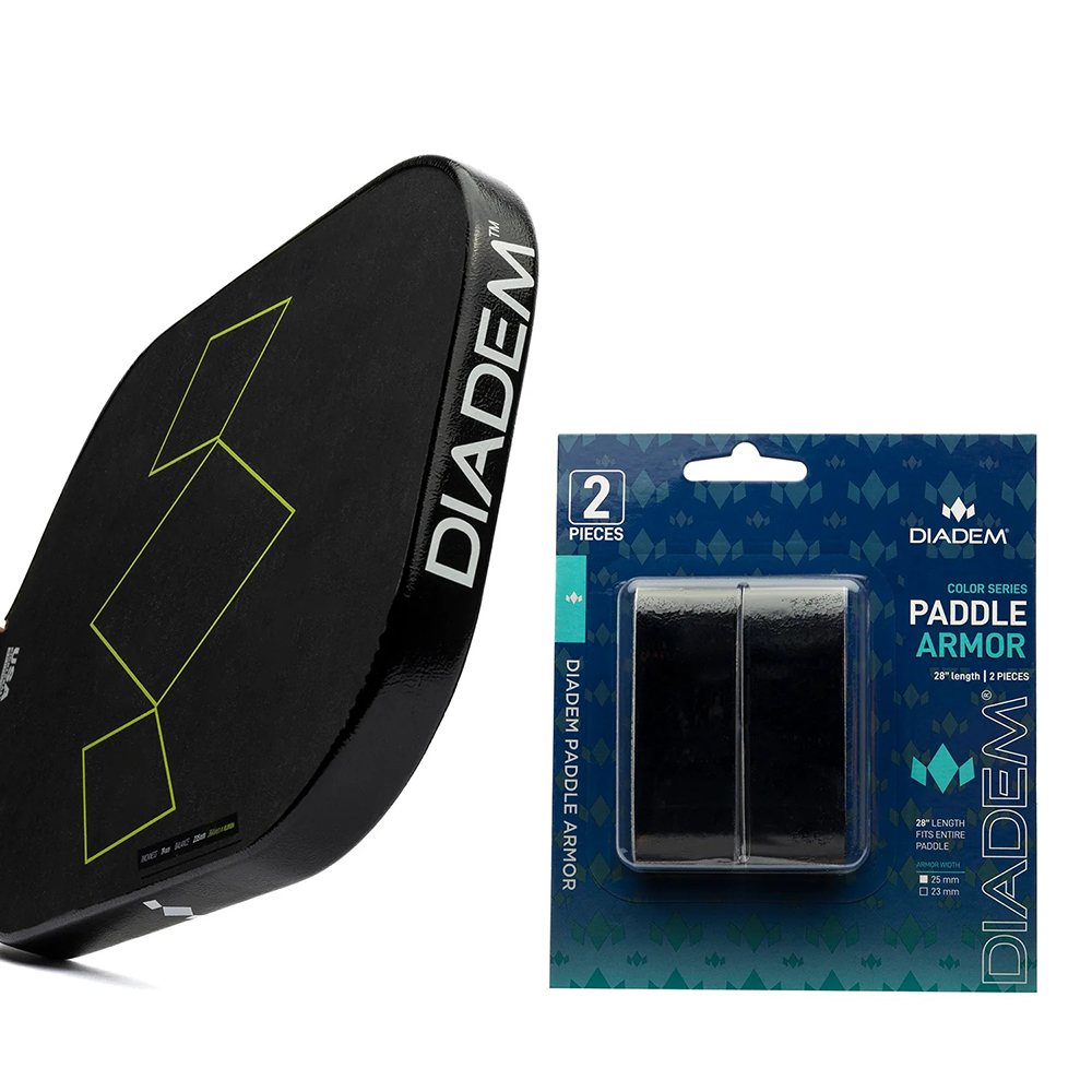 miếng dán bảo vệ đầu vợt Pickleball Diadem Paddle Armor 25mm đen
