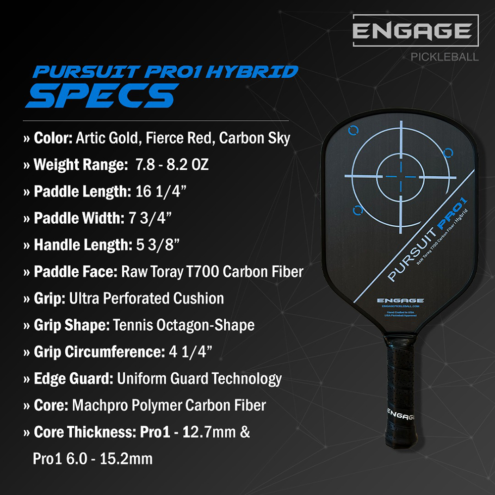 vợt Pickleball Engage Pursuit Pro1 6.0 Hybrid 2