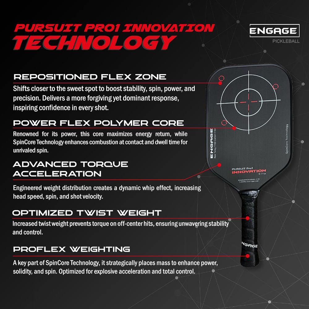 vợt Pickleball Engage Pursuit Pro1 Innovation 12.7mm 2