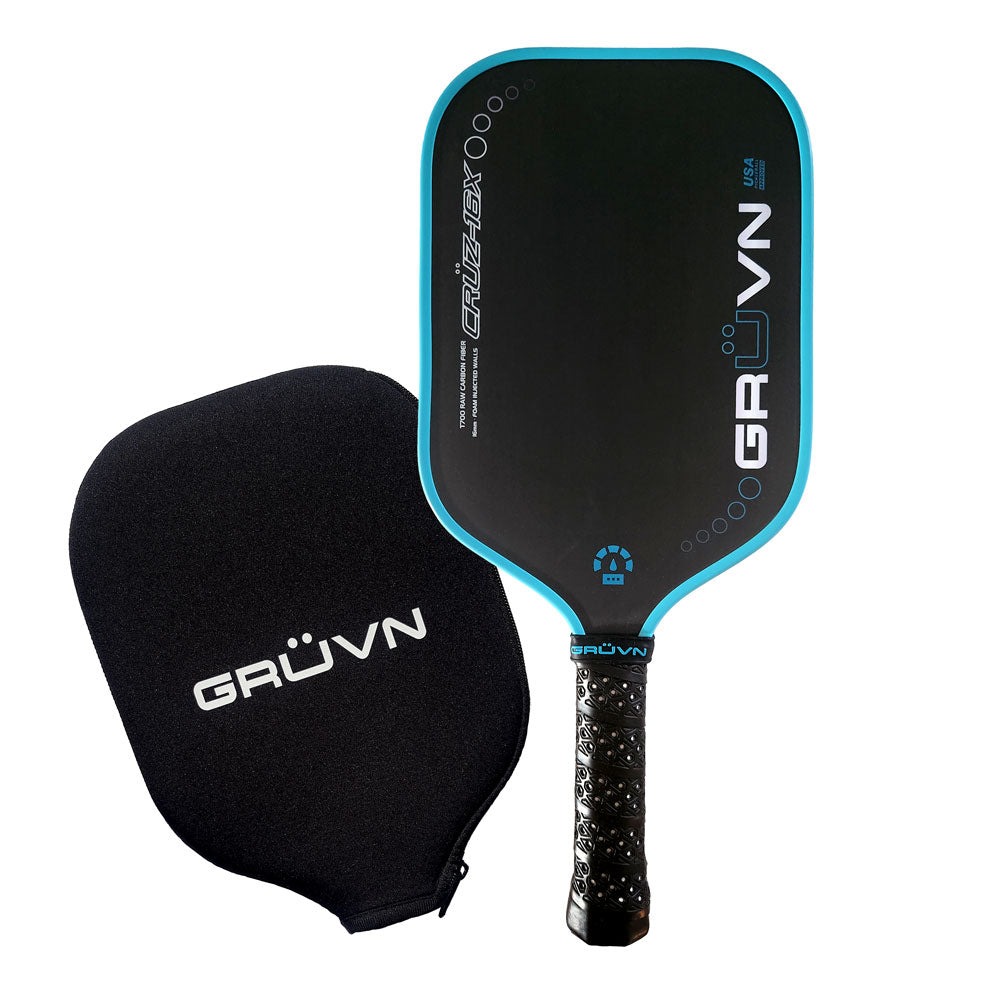 vợt Pickleball GRUVN CRUZ-16X đen xanh dương