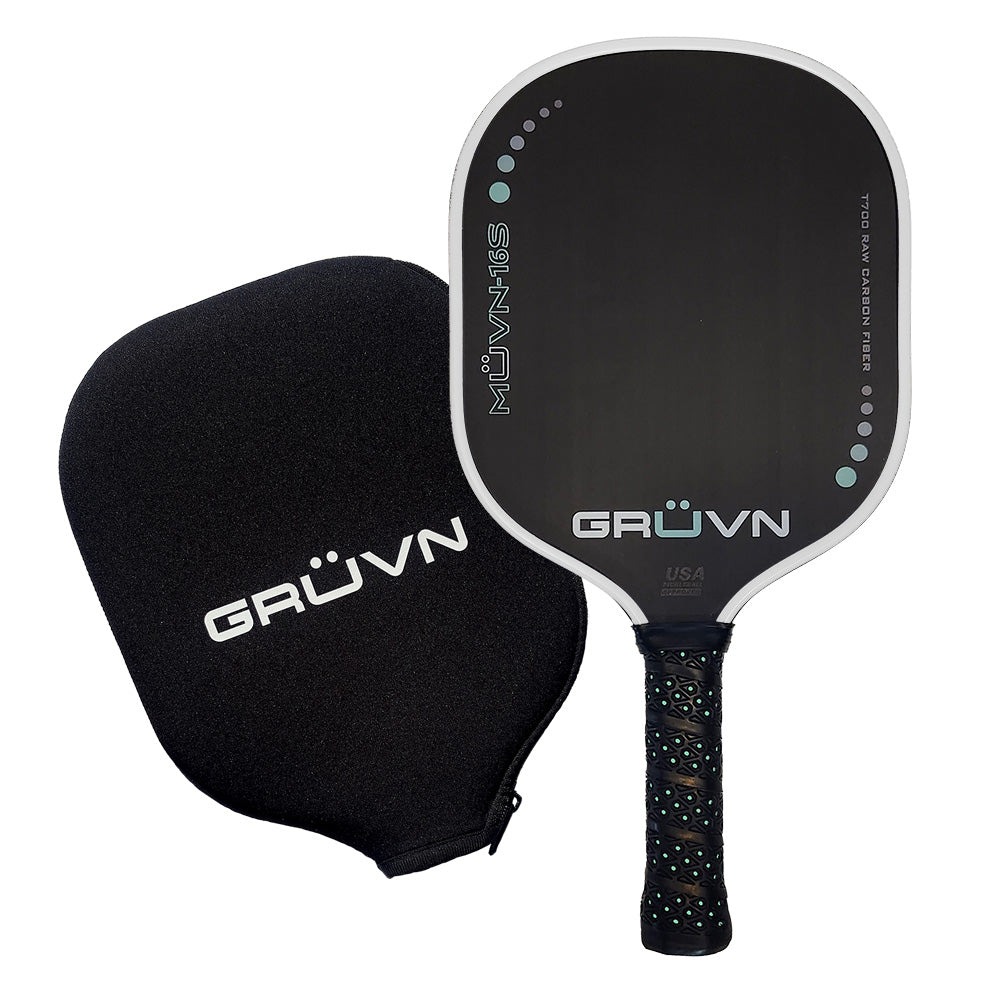 vợt Pickleball GRUVN MUVN-16S đen trắng