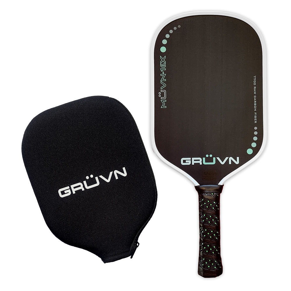 vợt Pickleball GRUVN MUVN-16X đen trắng