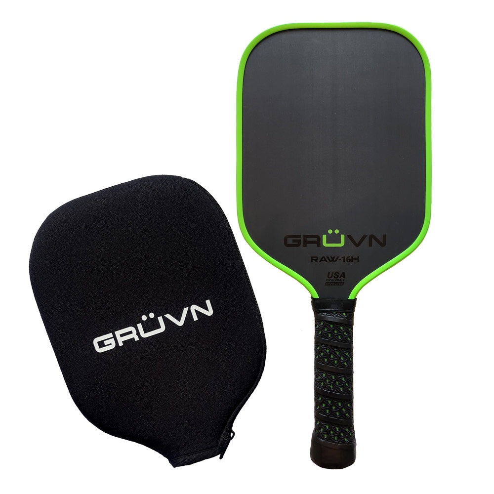 vợt Pickleball GRUVN RAW-16H đen xanh lá