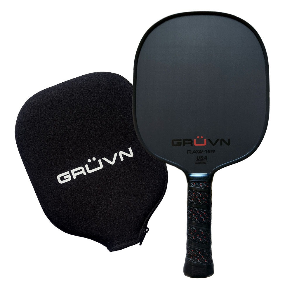 vợt Pickleball GRUVN RAW-16R đen đỏ