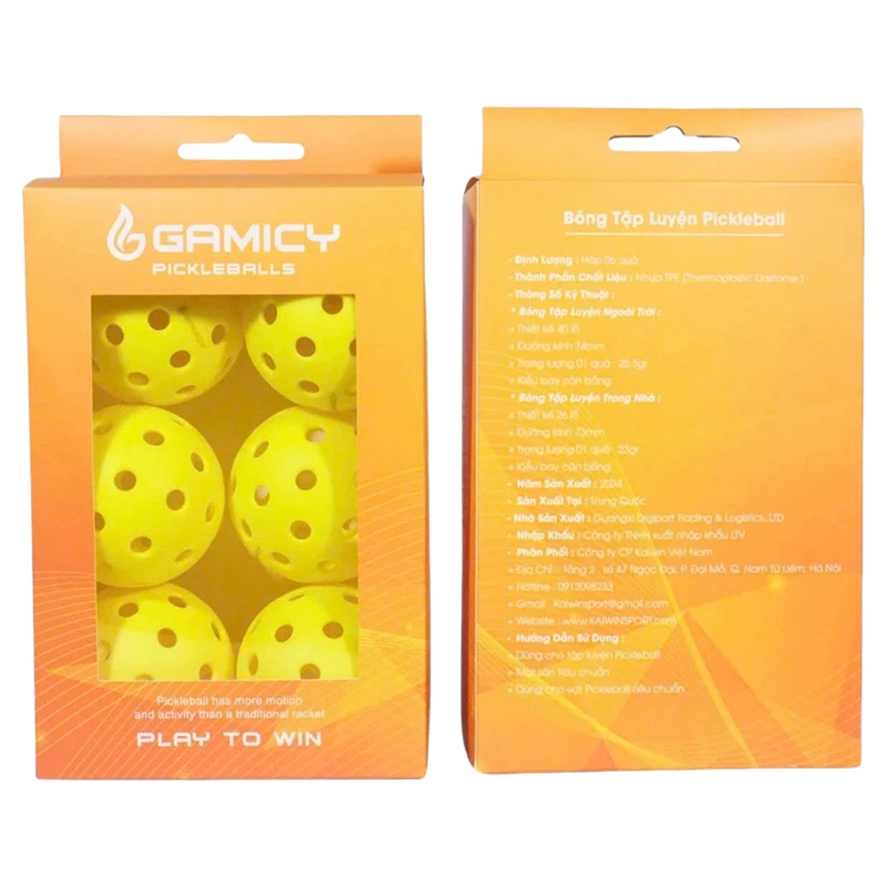 bóng Pickleball Gamicy PG40L Outdoor (Hộp 6 Quả) 3