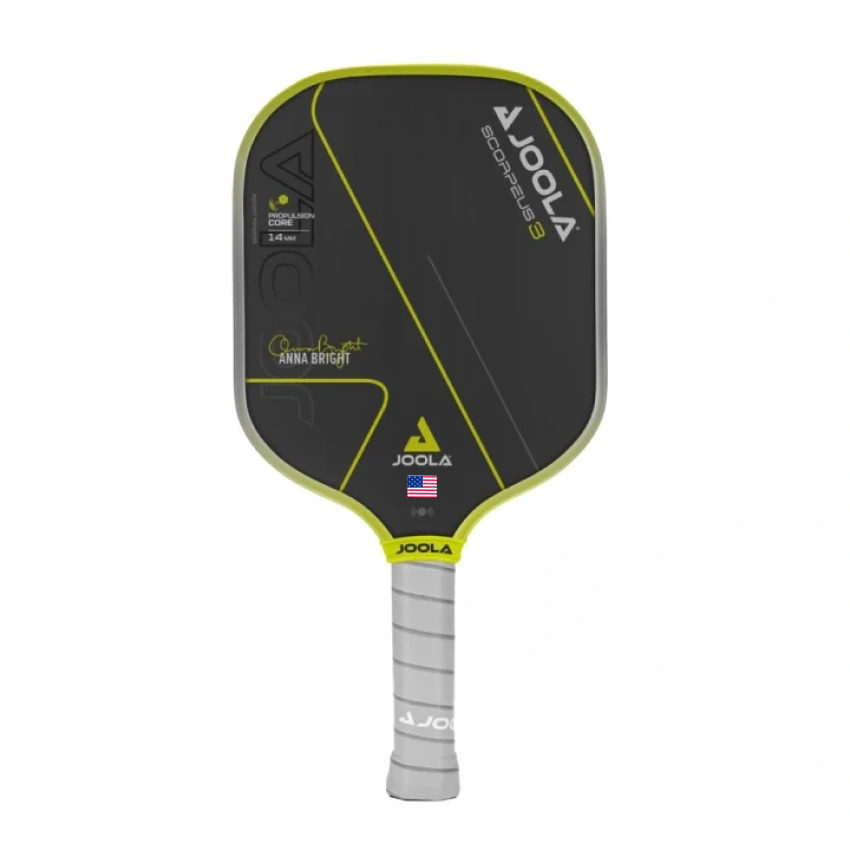 vợt Pickleball Joola Anna Bright Scorpeus 3 14mm đen vàng