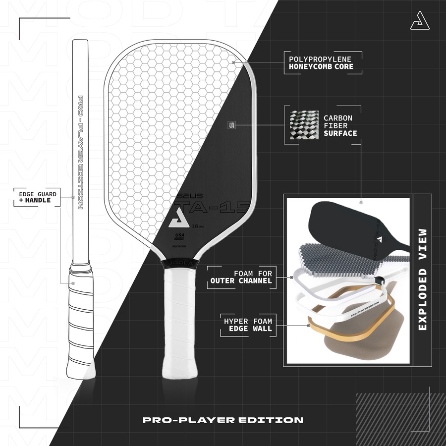 vợt Pickleball Joola Perseus 16mm Mod TA-15 Pro Player Edition 6