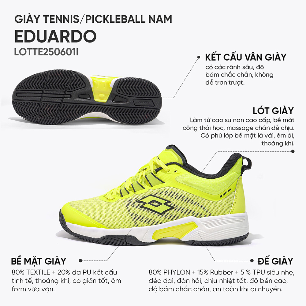 giày Tennis/Pickleball Lotto Eduardo LOTTE0601I 2