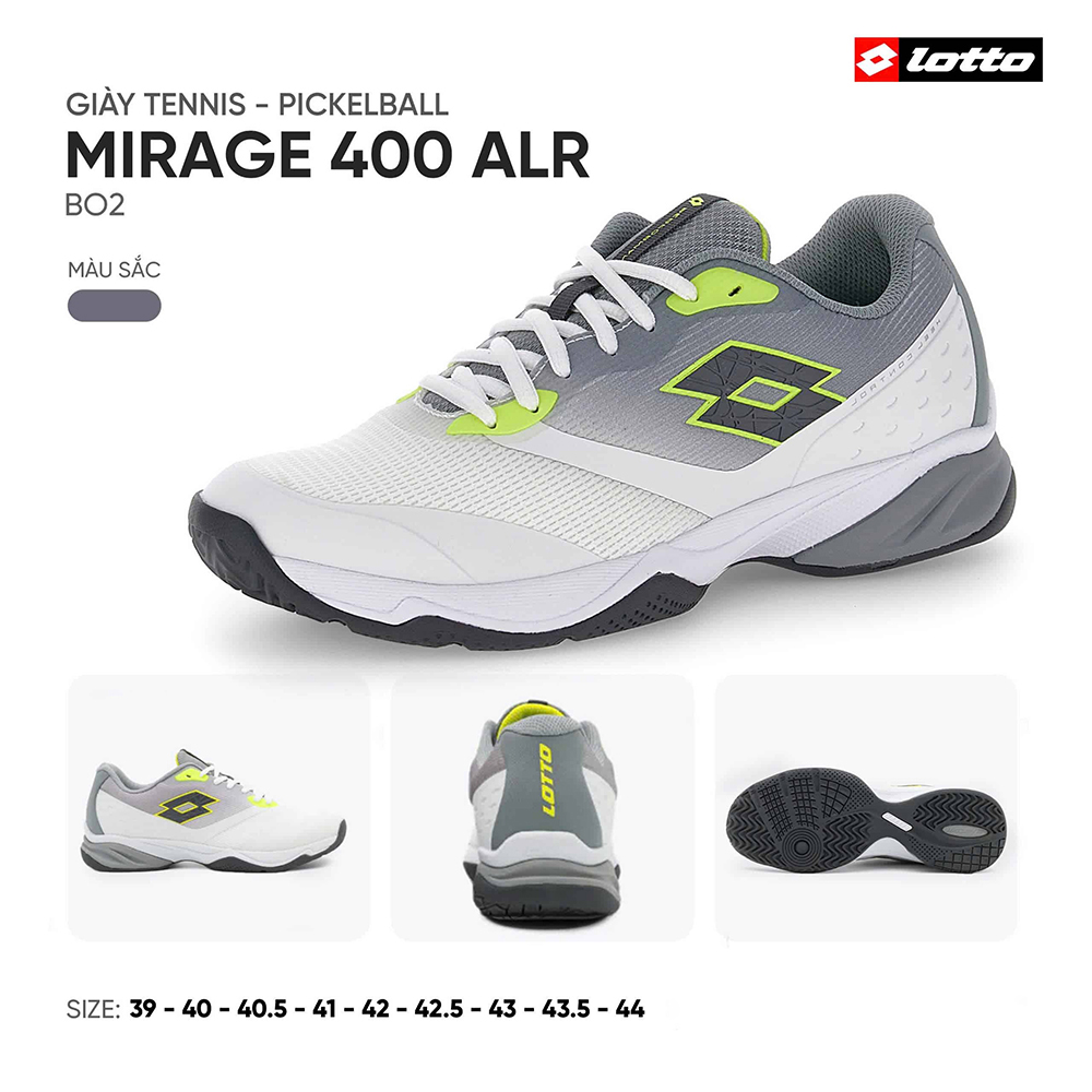 giày Tennis/Pickleball Lotto Mirage 400 ALR BO2 LOTTE0301GGRE 1