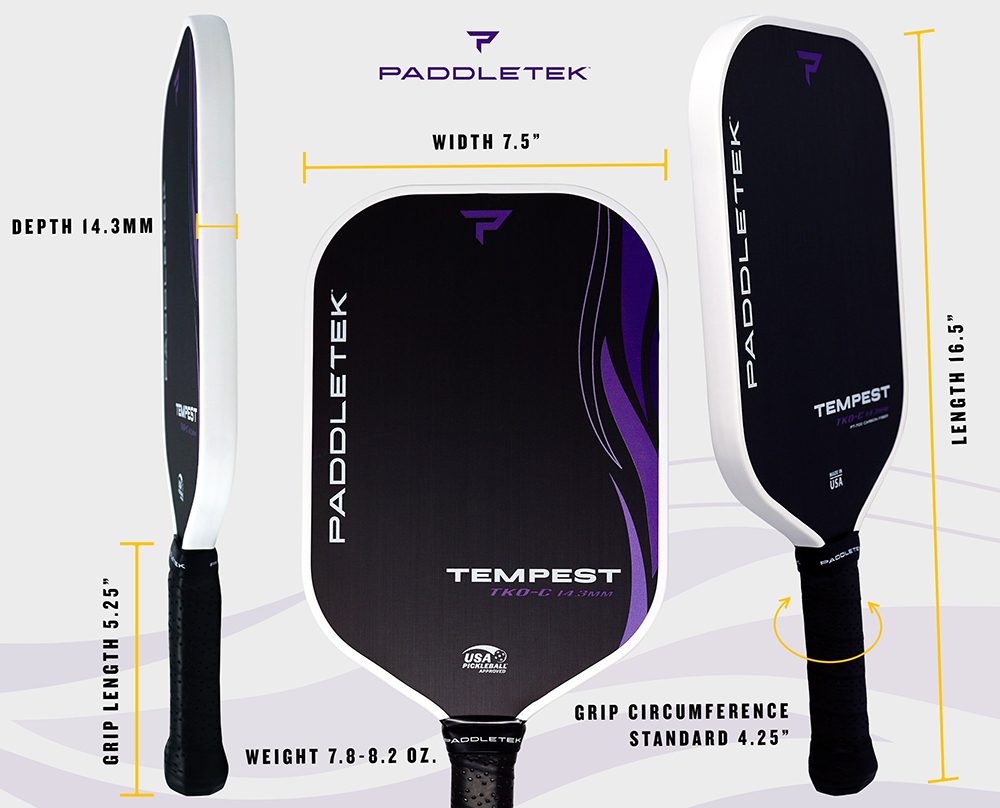 vợt Pickleball Paddletek Tempest TKO-C 14.3 1