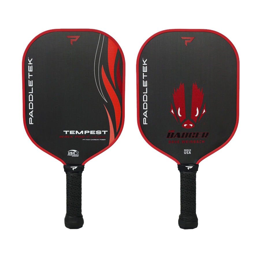 vợt Pickleball Paddletek Tempest Wave Pro-C The Badger Edition đỏ