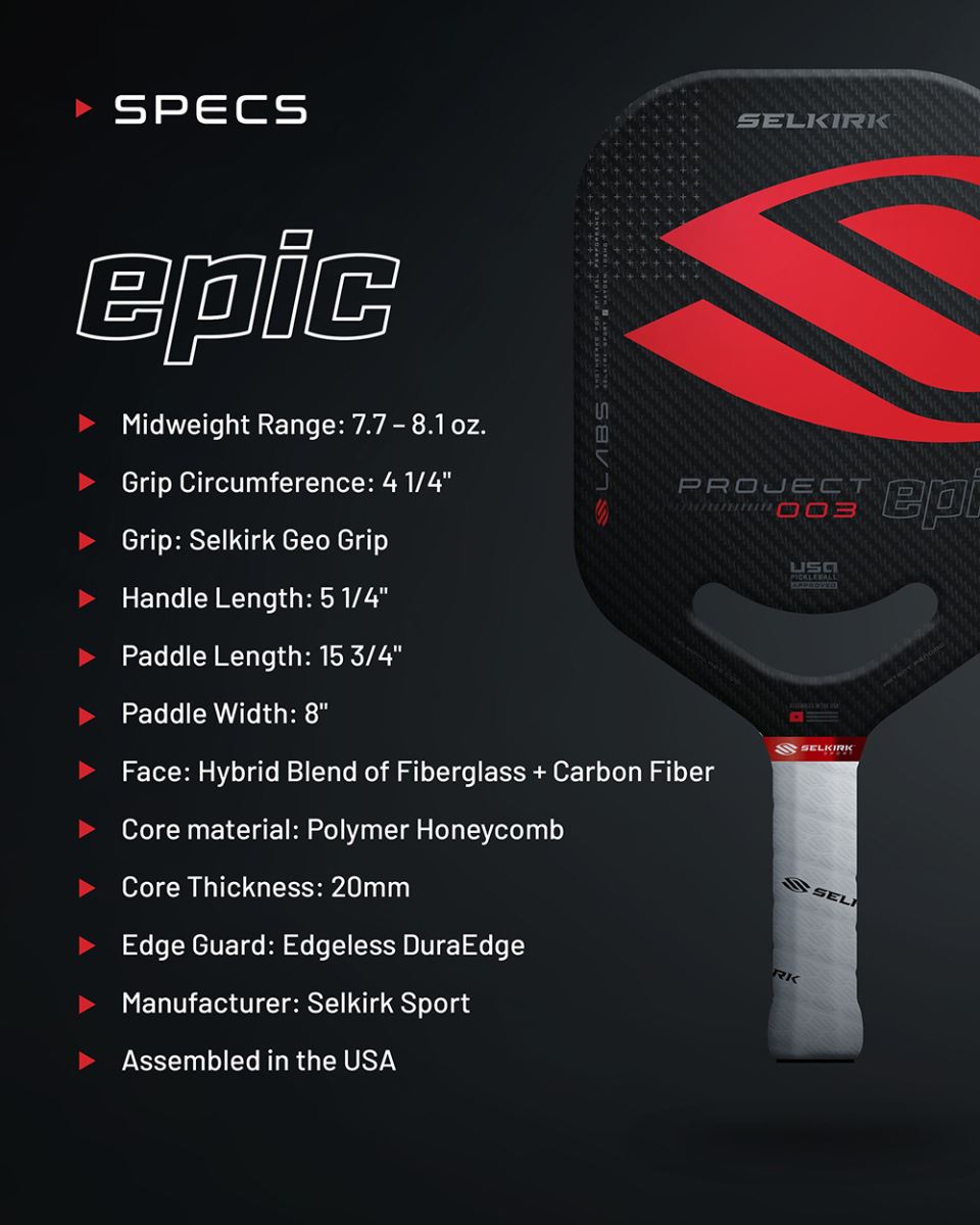 vợt Pickleball Selkirk LABS Project 003 - Epic 3