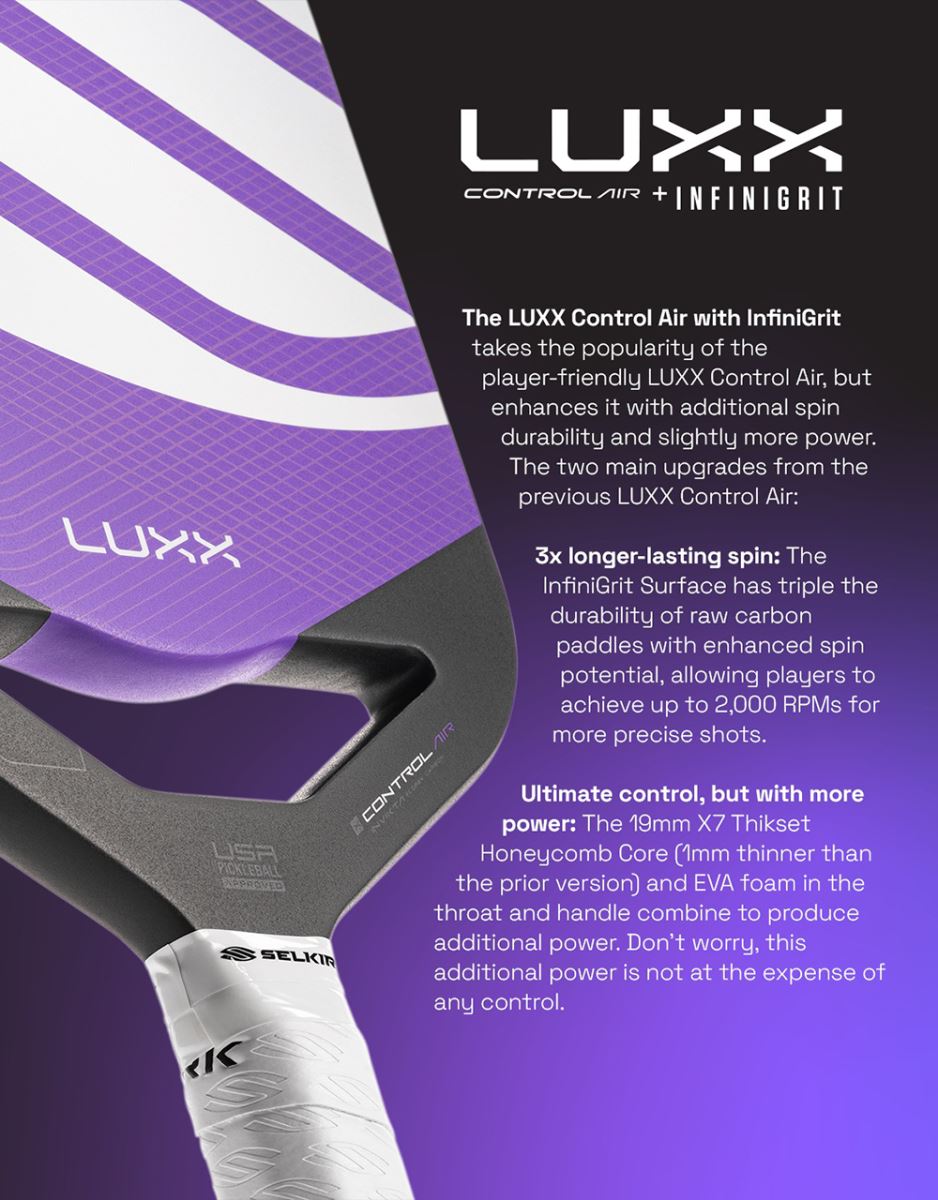 vợt Pickleball Selkirk LUXX Control Air with InfiniGrit - Invikta 7