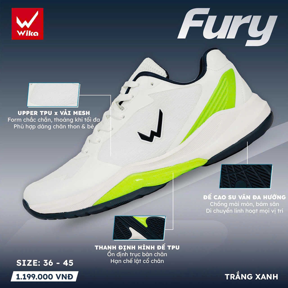 giày Pickleball Wika Fury 1