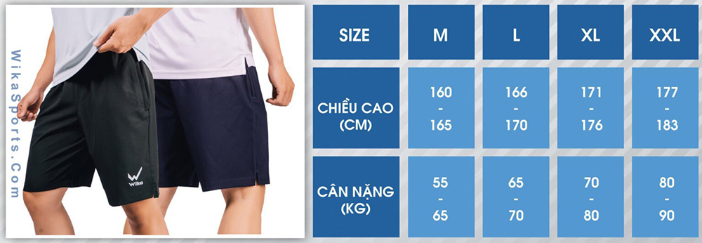 Hướng dẫn chọn size quần short