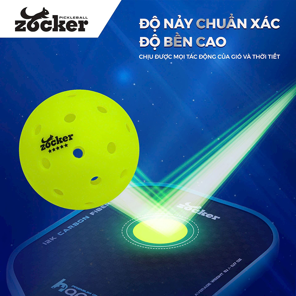 bóng thi đấu Pickleball Zocker Five Star (Quả) 6