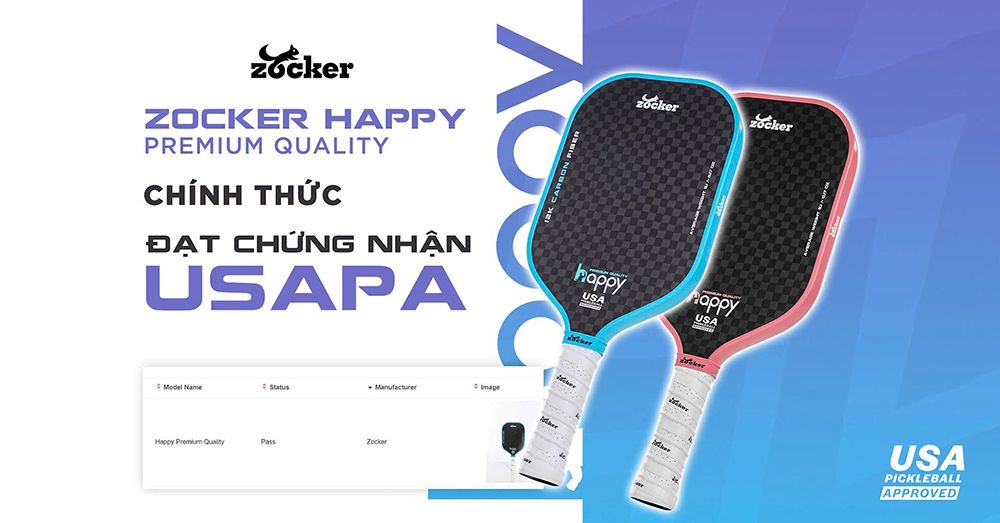 vợt Pickleball Zocker Happy HP3 Premium Quality 5