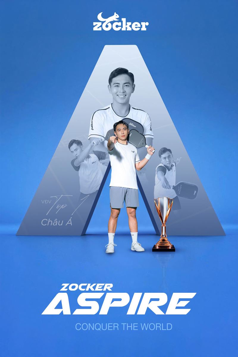vợt Pickleball Zocker Aspire x Phúc Huỳnh 1