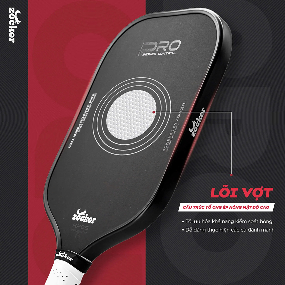 vợt Pickleball Zocker Happy HP05 Pro Series 6