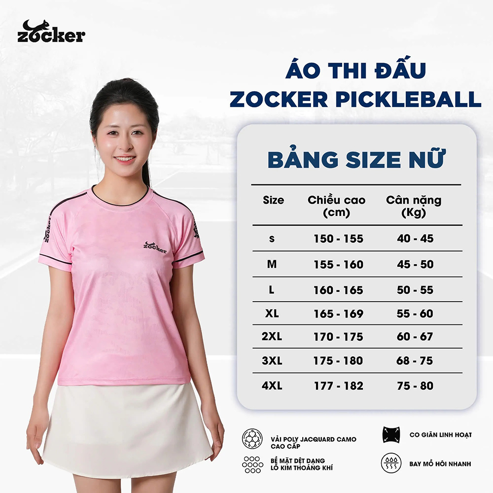 áo thi đấu Pickleball Zocker JAC02 nữ 4