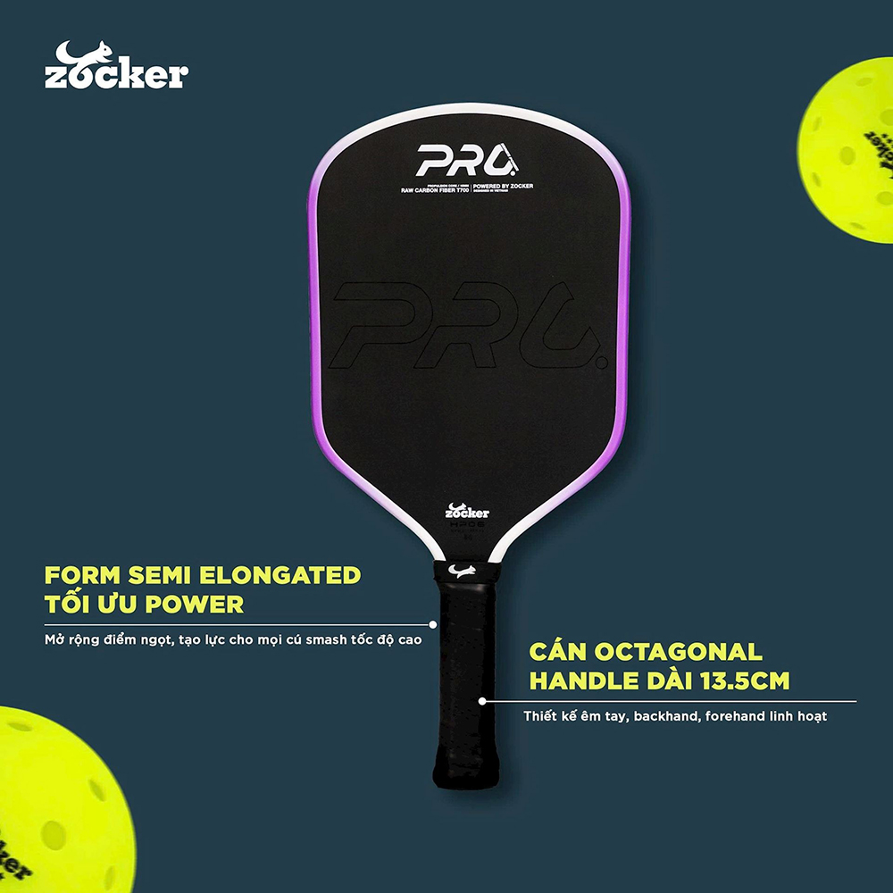 vợt Pickleball Zocker HP06 Pro Series Power 7