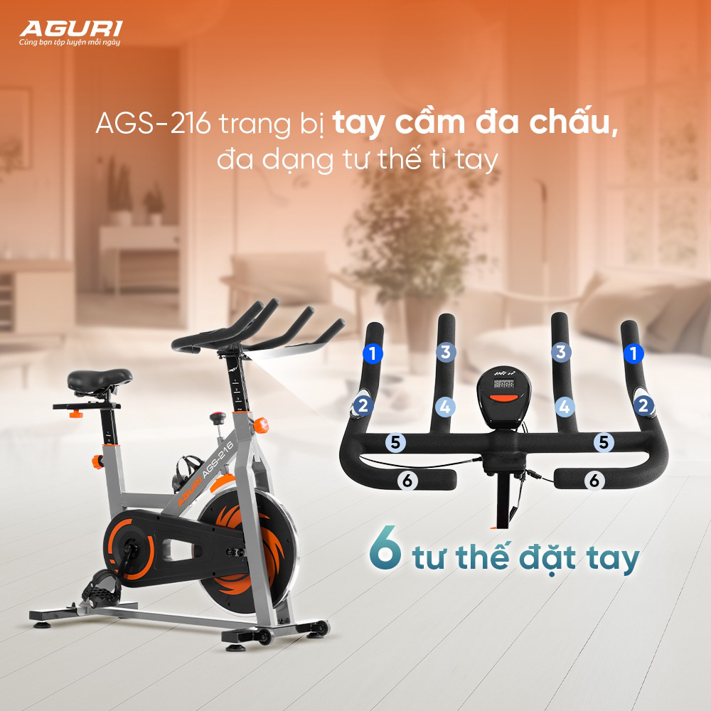 xe đạp tập thể dục AGURI AGS-216 10