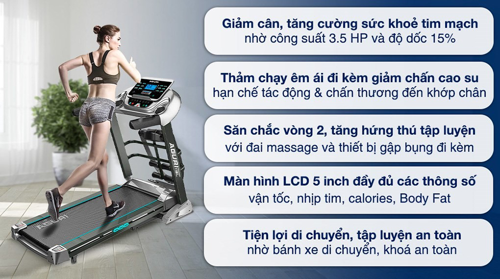 máy chạy bộ AGURI AGT-115L 5