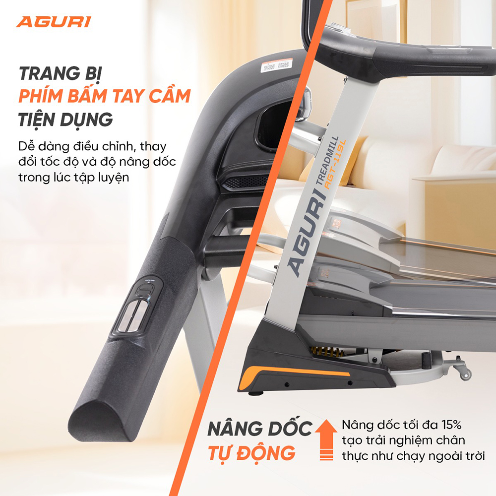 máy chạy bộ AGURI AGT-119L 7