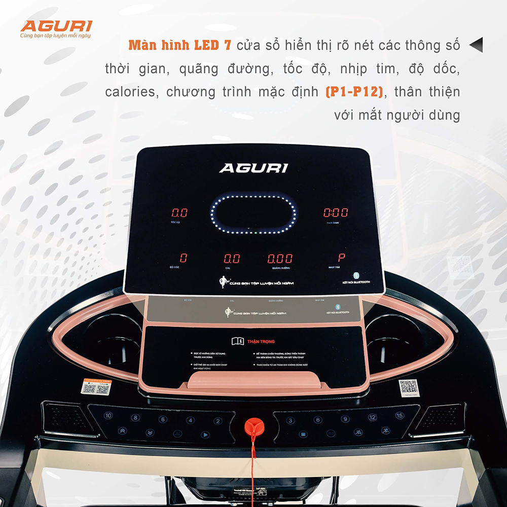 máy chạy bộ AGURI AGT-121LE 9