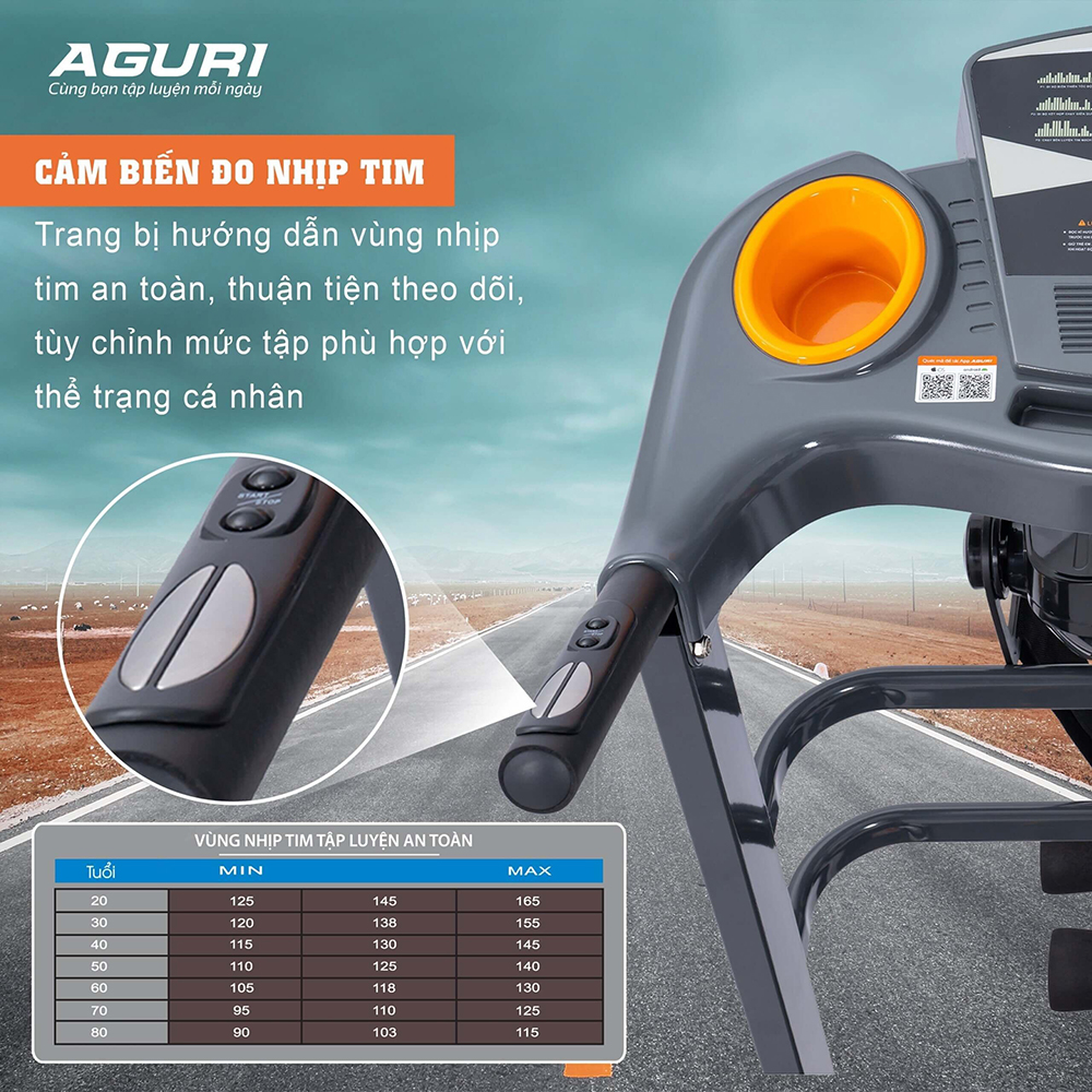 máy chạy bộ AGURI AGT-124L 10